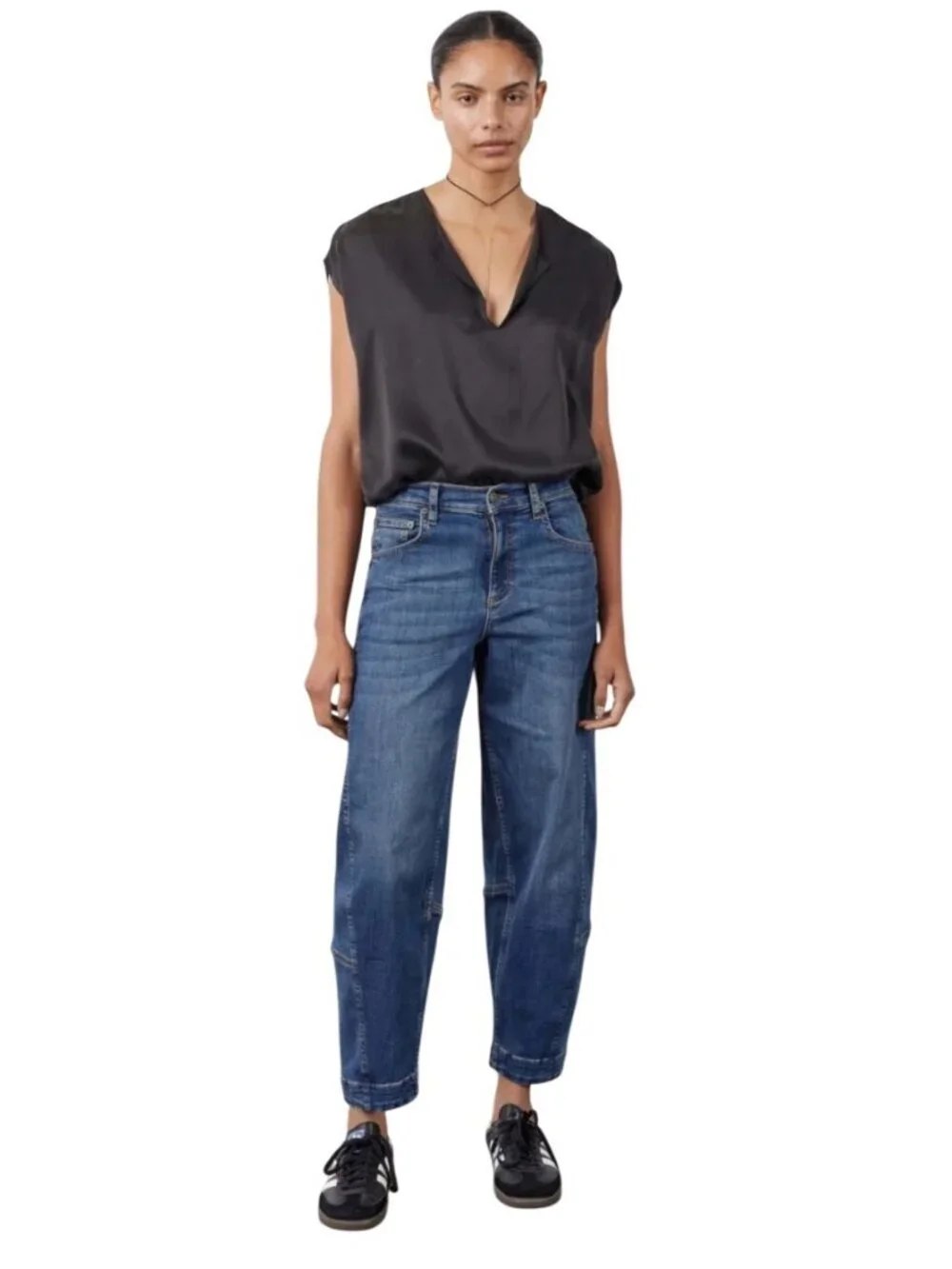 Ruti Womens Barrel Leg Blue Jeans Size 10P Cotton Blend Denim Stretch trendy - Picture 1 of 12